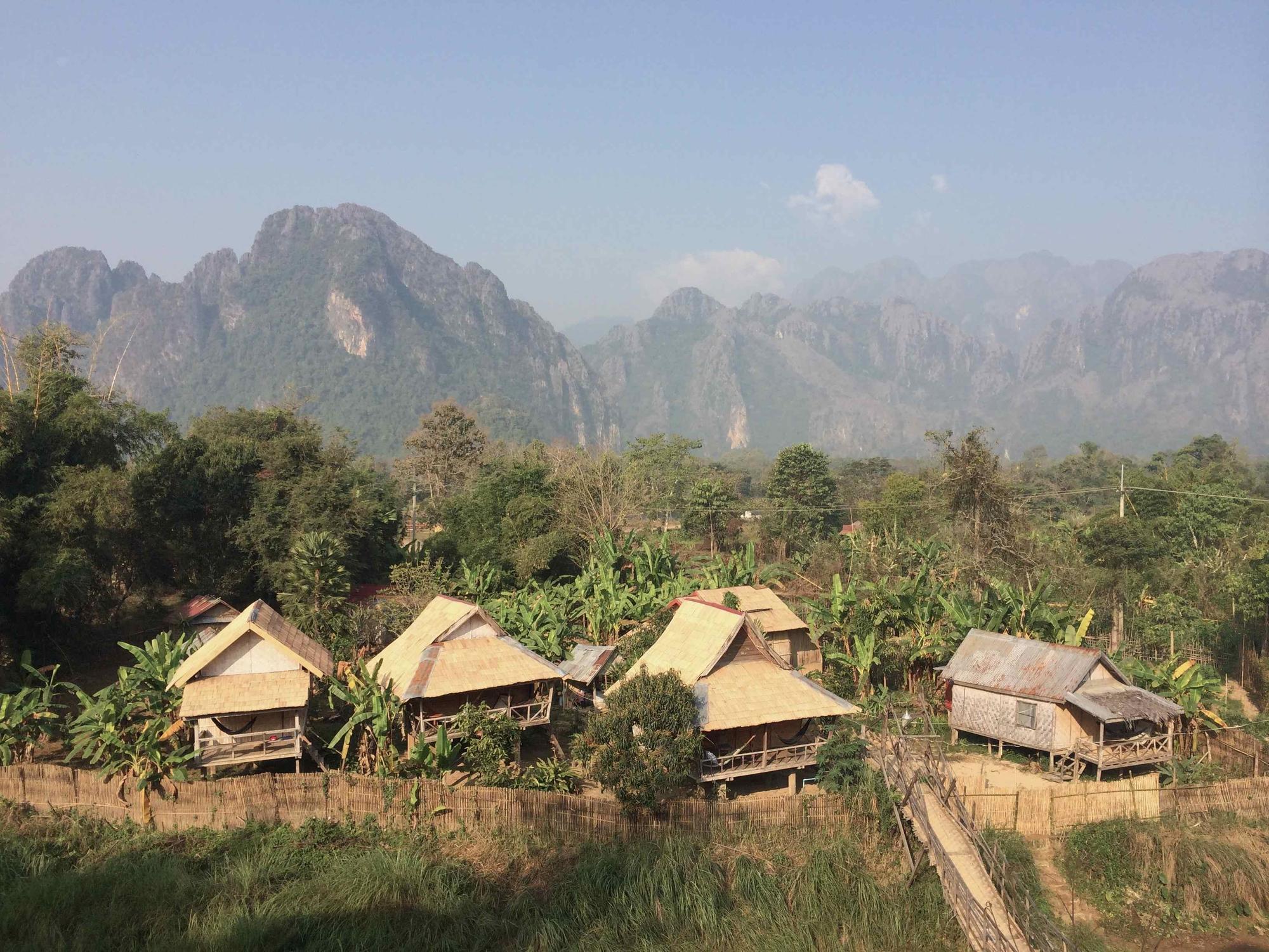 Champa Lao Bungalows Hotel Vang Vieng Exterior foto