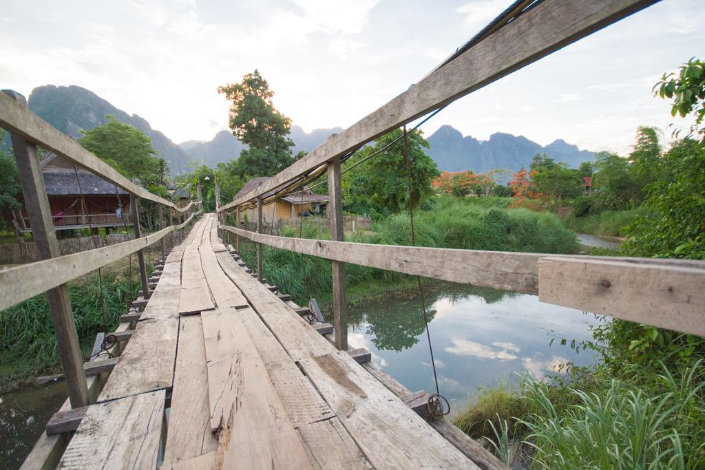 Champa Lao Bungalows Hotel Vang Vieng Exterior foto