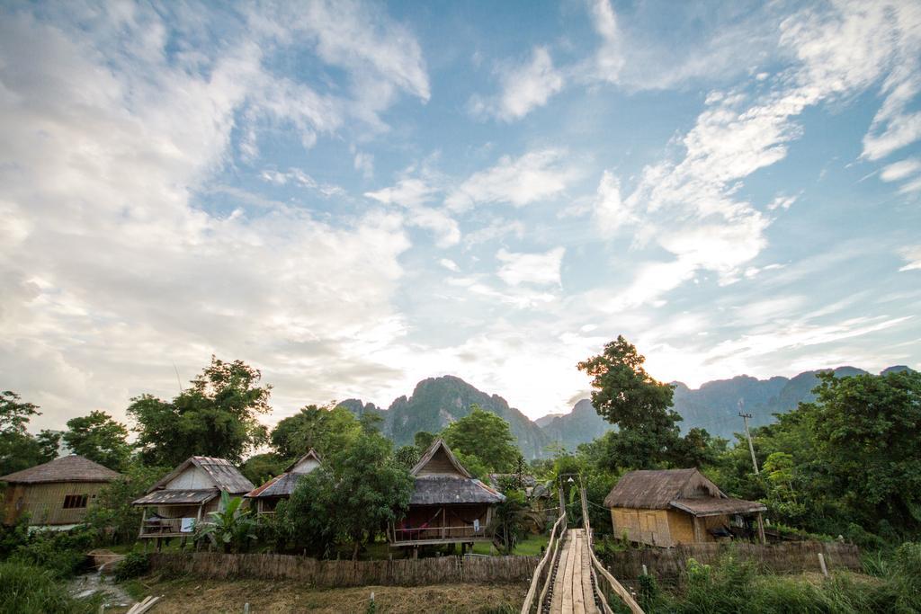 Champa Lao Bungalows Hotel Vang Vieng Exterior foto