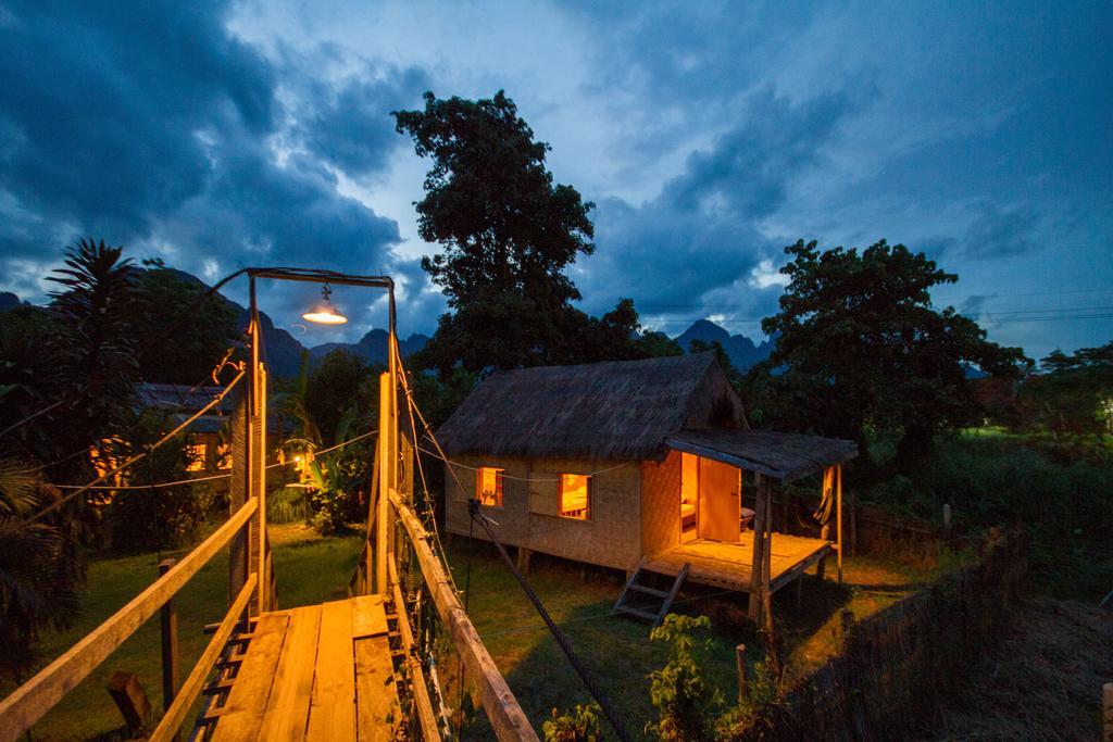 Champa Lao Bungalows Hotel Vang Vieng Exterior foto