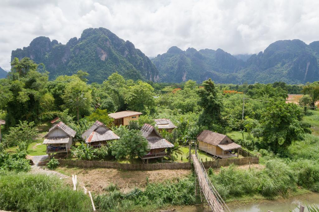 Champa Lao Bungalows Hotel Vang Vieng Exterior foto