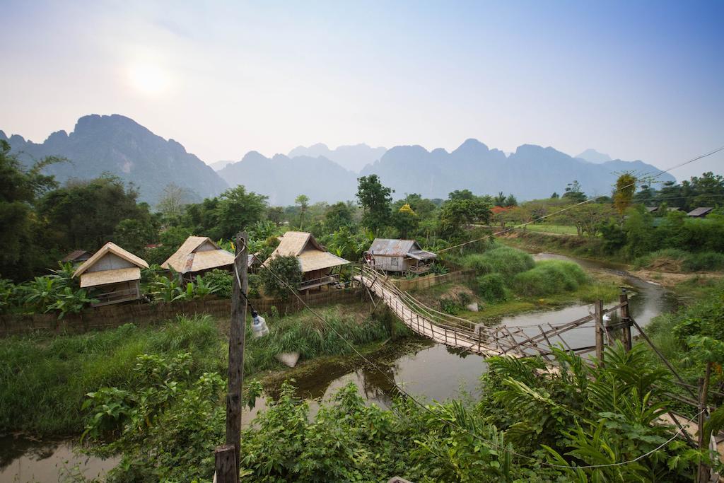 Champa Lao Bungalows Hotel Vang Vieng Exterior foto