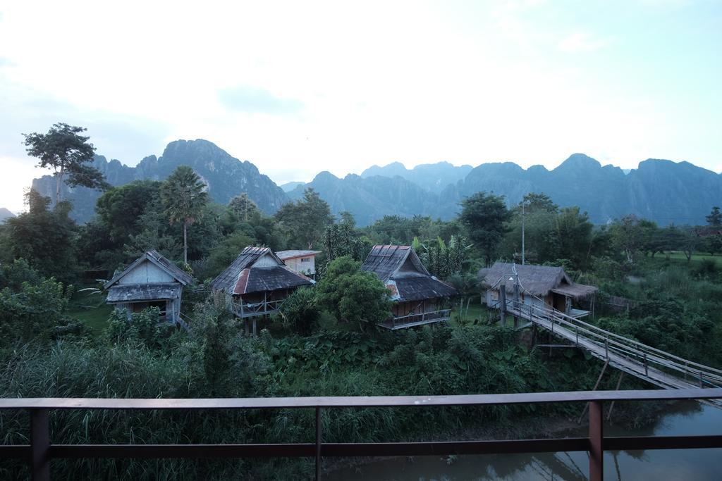 Champa Lao Bungalows Hotel Vang Vieng Exterior foto